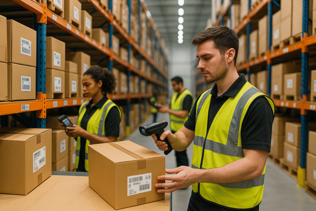 pick and pack operations in an EFCL eCommerce fulfilment centre